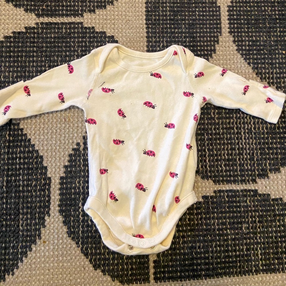 Hanna Andersson (0-3mos) and Baby Gap (3-6mos) Onesies